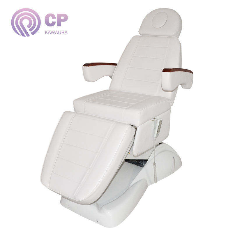 Best Professional Electric Height Adjustable Pedicure Recliner Wooden Handrail Electric Massage Table With Face Cradle