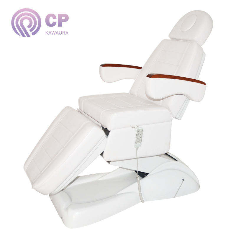 Best Professional Electric Height Adjustable Pedicure Recliner Wooden Handrail Electric Massage Table With Face Cradle