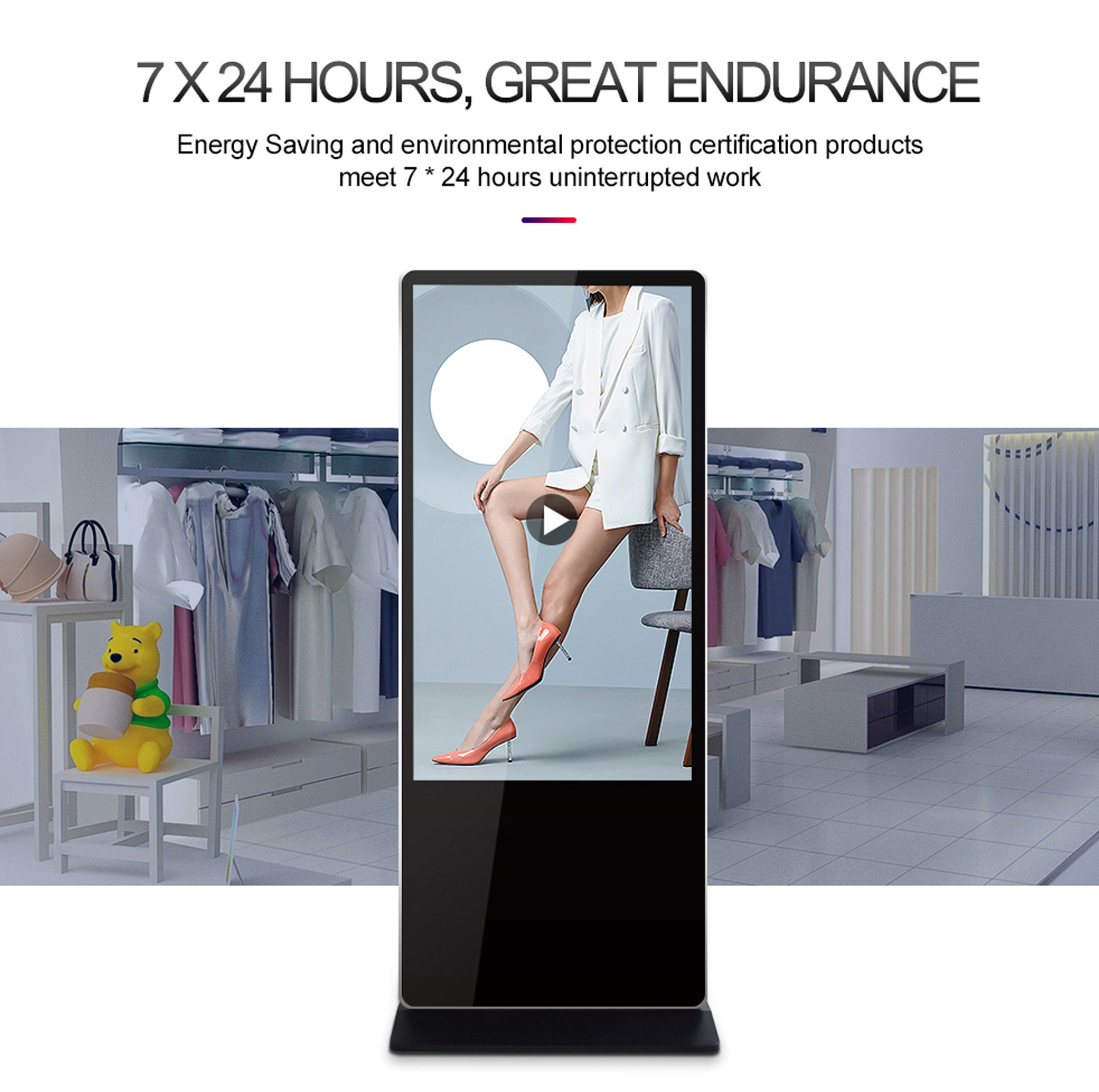 Ready Stock Floor Stand Indoor Outdoor LCD Digital Signage Billboard Kiosk Touch Screen Display for Advertising