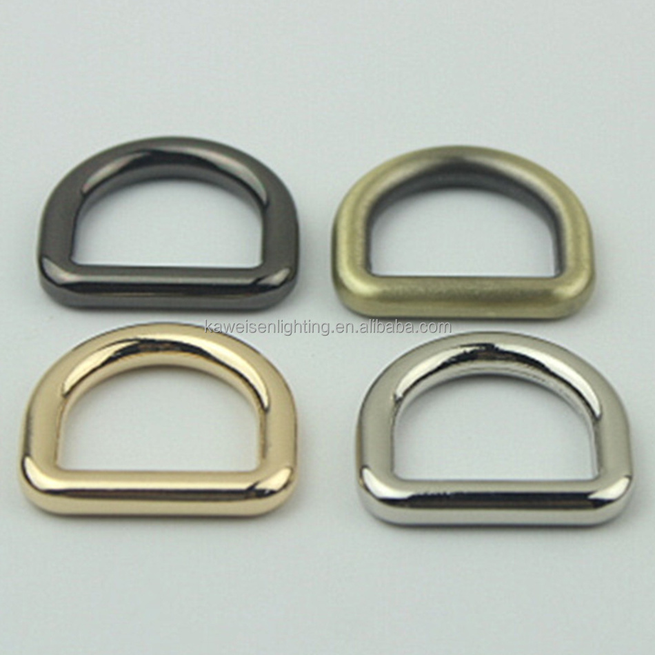 Luxury 1 inch Metal D Ring Slider Belt Buckle Strap Connector Ring For Purse Bag Alloy D-shape Seamless Bag Strap O Ring Buckles