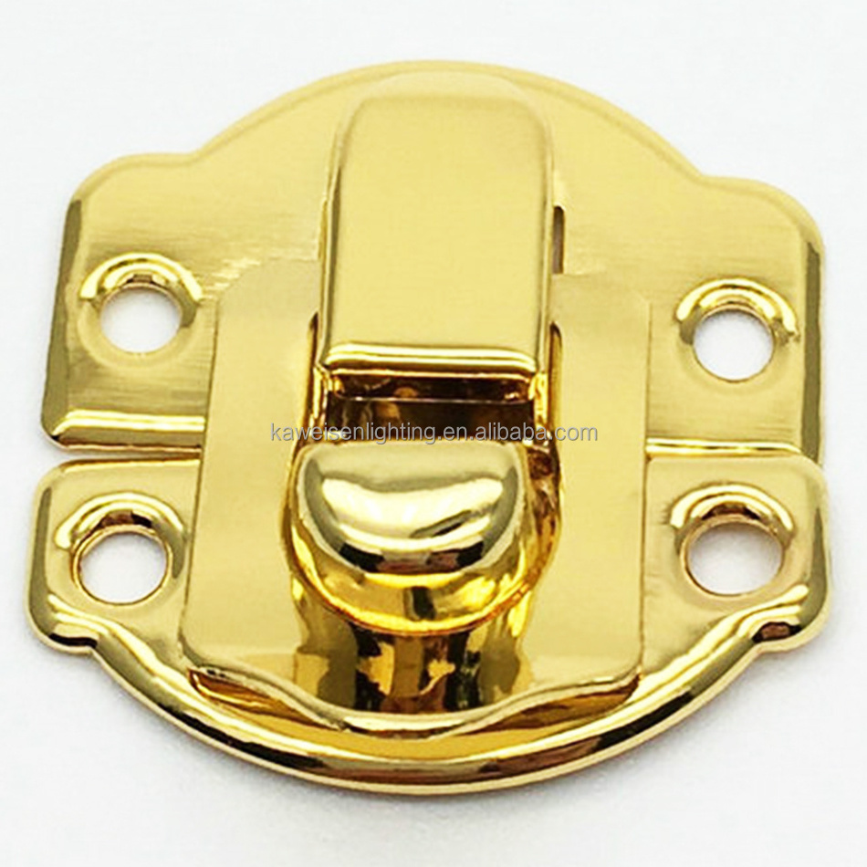 Shiny Gold Small Box Metal Snap Closures Mini Snap Catch Draw Catch Iron Lock Catch Wooden Storage Box Latch