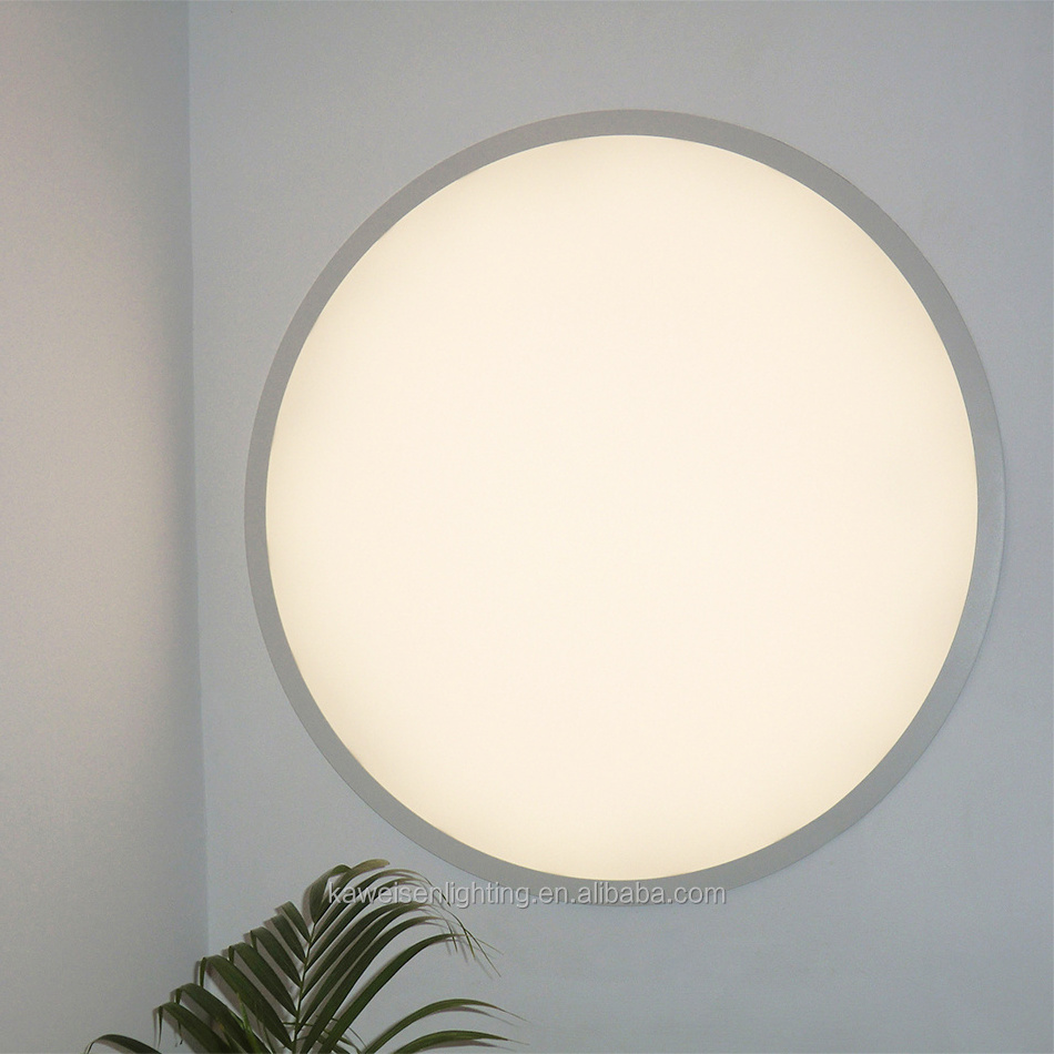 Modern interior lighting led flush mounted LED ceiling white round frame panel light creative living room library office lamps