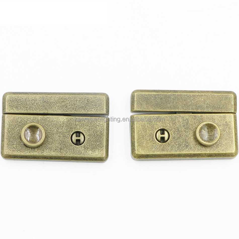 Zinc alloy casting rectangular lock buckles mini wooden box hasp lock retro jewelry boxes latch metal security lock for wine box