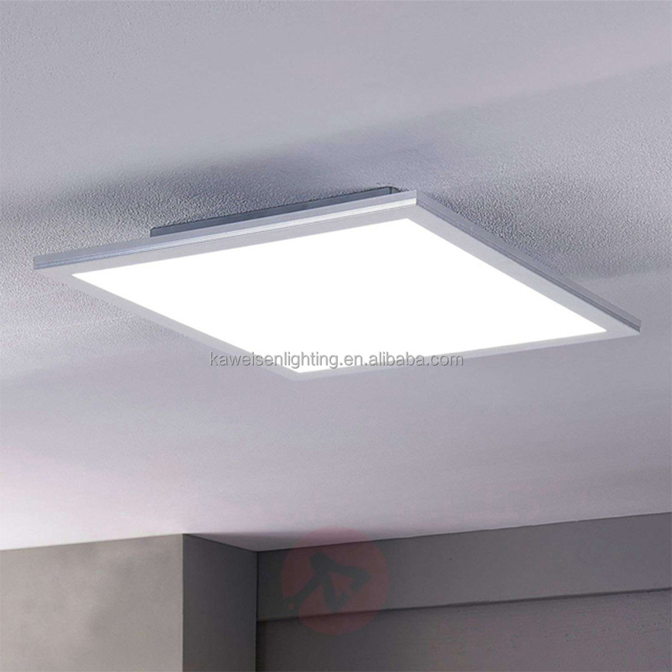 Interior style 60x60 edge-lit LED functional ultra-thin flat panel LED ceiling light low profile surface mount LED panel light