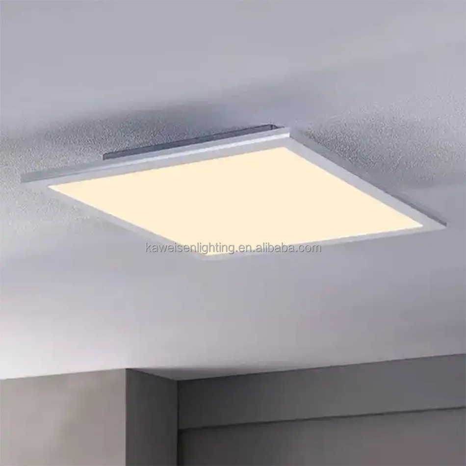 Interior style 60x60 edge-lit LED functional ultra-thin flat panel LED ceiling light low profile surface mount LED panel light