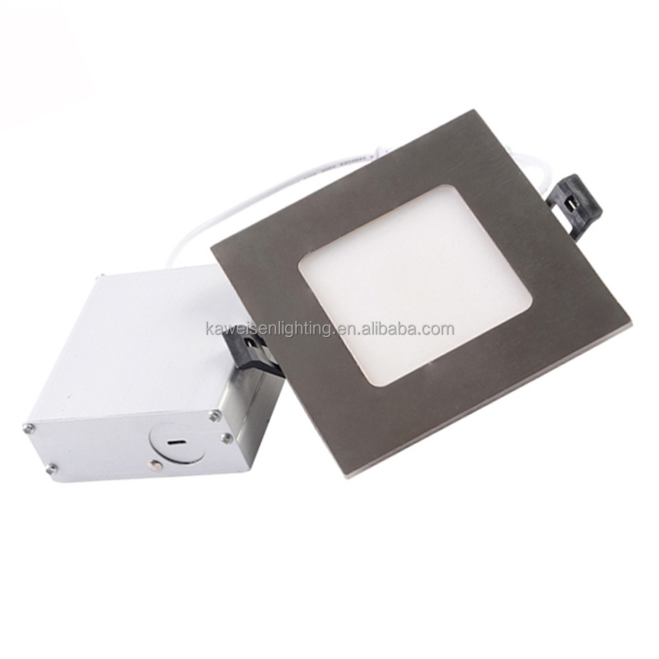 Ultra-slim LED Square Panel Light Black Commercial Panel Lamp Office Shopping Mall Hotel Lighting 12w 4 Inch Recessed Downlight