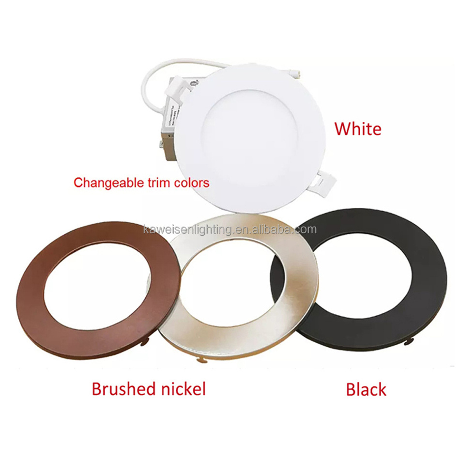 Hot Sales 9W 5CCT ETL Energy-star Flat Style LED Recessed Panel Light Downlight Round Shape 4