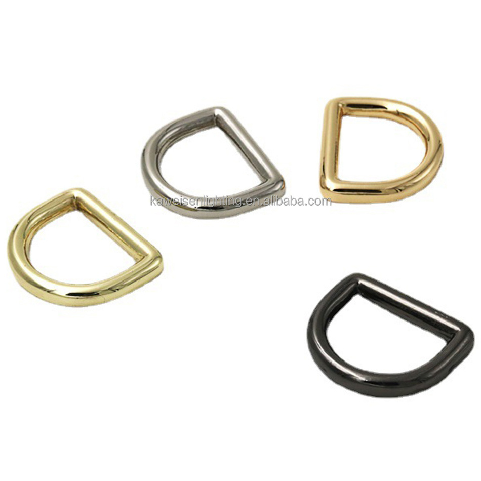 Luxury 1 inch Metal D Ring Slider Belt Buckle Strap Connector Ring For Purse Bag Alloy D-shape Seamless Bag Strap O Ring Buckles