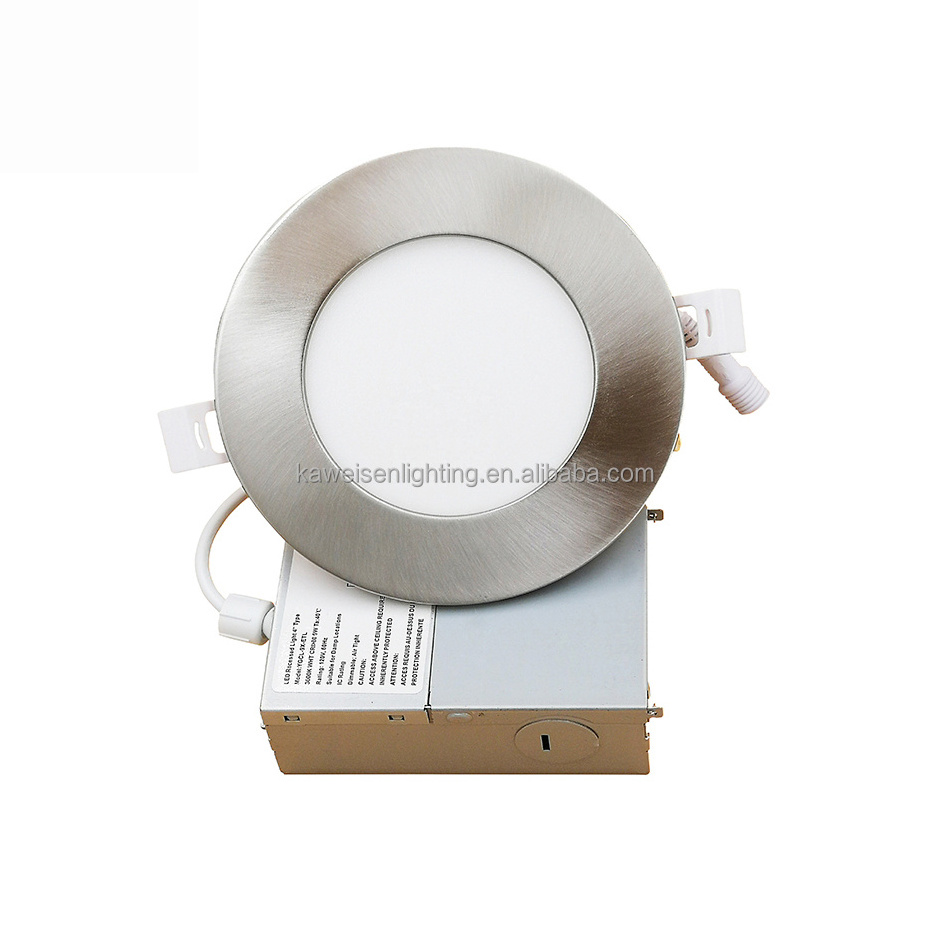 Hot Sales 9W 5CCT ETL Energy-star Flat Style LED Recessed Panel Light Downlight Round Shape 4