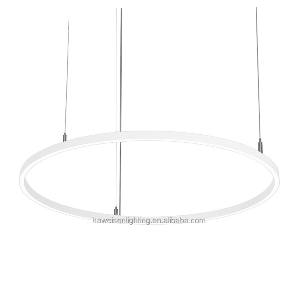 Medium Profile 800mm Diameter Led Linear Circular Light Dimmable Ring Lighting Fixtures Indoor Grey Aluminium Acrylic Luminaire