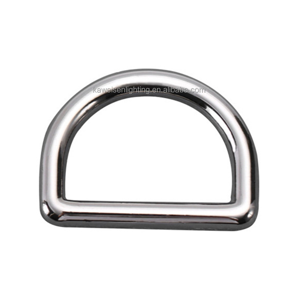 Luxury 1 inch Metal D Ring Slider Belt Buckle Strap Connector Ring For Purse Bag Alloy D-shape Seamless Bag Strap O Ring Buckles