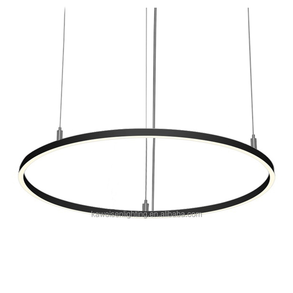 Medium Profile 800mm Diameter Led Linear Circular Light Dimmable Ring Lighting Fixtures Indoor Grey Aluminium Acrylic Luminaire