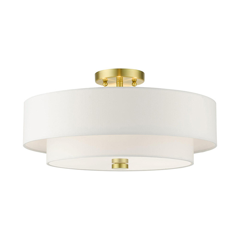 Modern Brass Round Ceiling Light Flush Mount Light Fixtures Home Decor Ceiling Lamp for Living Room Bedroom Hotel