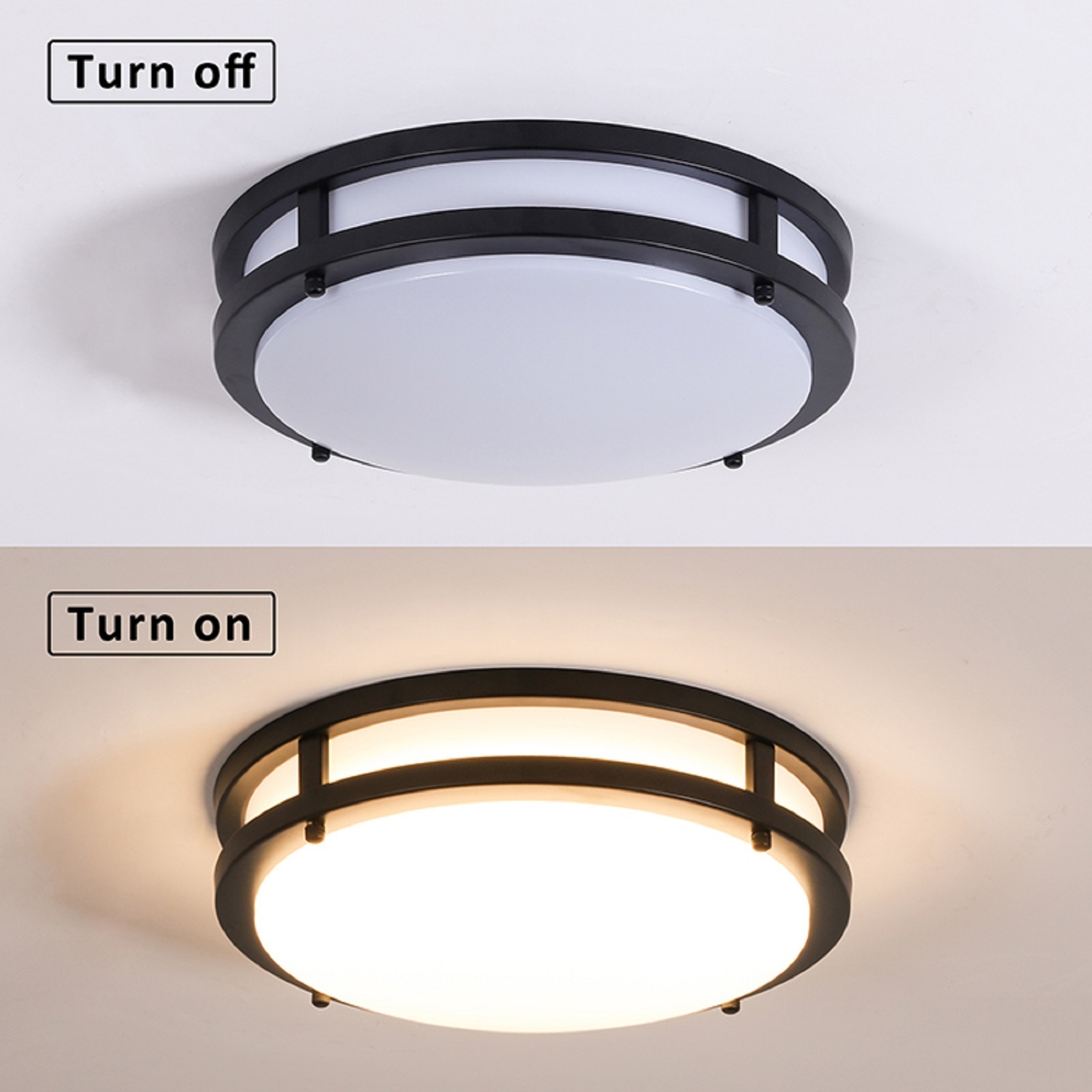 Ceiling Lamp Modern Nordic LED Flush Mount Dimmable 3000K Warm White Hallway Light Round Ceiling Lamp for Indoor Home Lighting