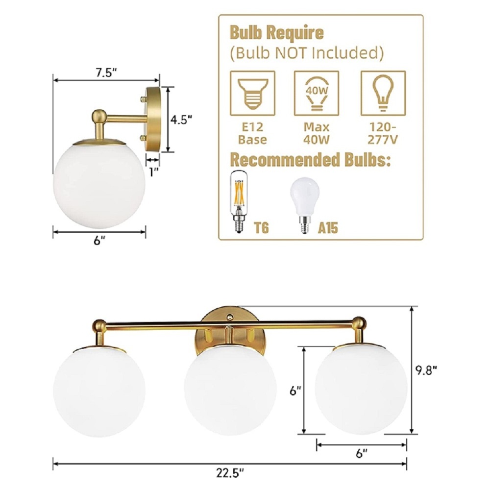 Bathroom Interior Lamp Wall Sconce Lighting Fixture Design Modern Led Wall Sconce Lamp Vanity Lights for Bathroom