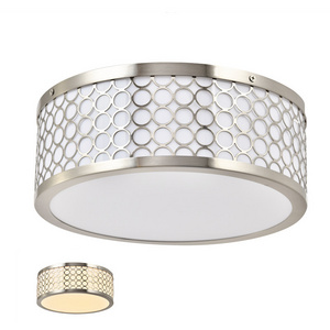 Customized 12 Inches Flush Mount Ceiling Light Dimmable Brushed Nickel Light Fixture Ceiling Mount for Hotel  Home