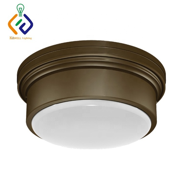 Painted Antique Brass-Frosted White Hotel Living Room Surface Mounted Round Led Lamp Led Ceiling Light