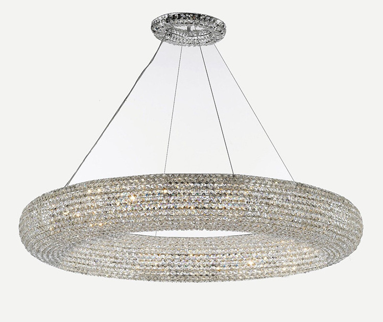 Custom Modern Chandelier Hotel Lobby Villa Pendant Lights Hanging Lamps Home Luxury LED Crystal Ceiling Chandelier Light