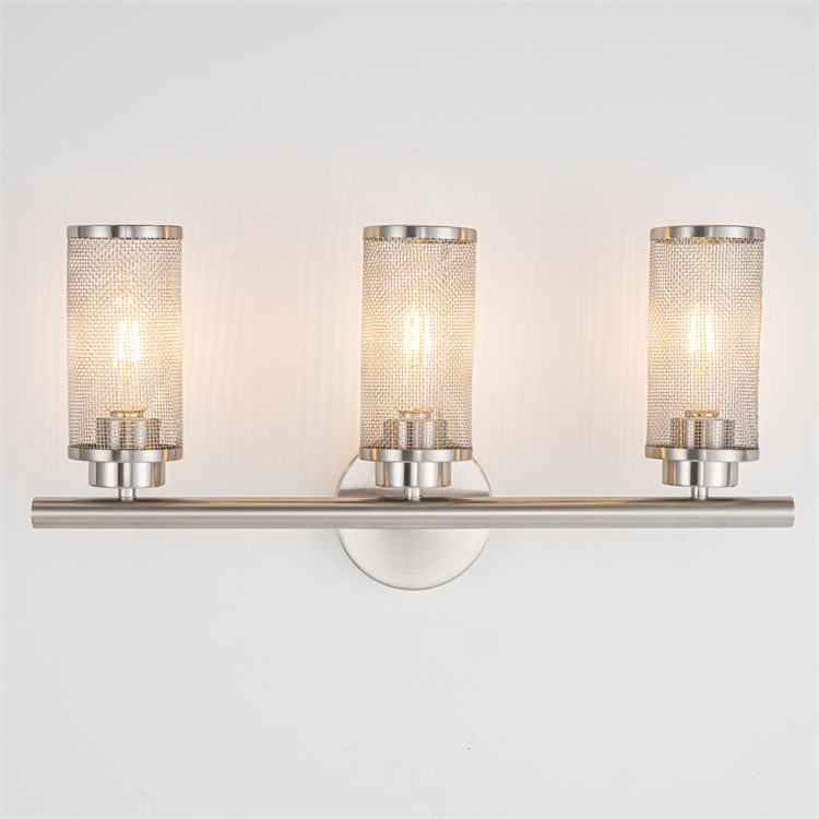 Bath Vanity Light Wall Light Fixtures Brushed Nickel Industry 3 Light 24 inch Wall Sconce for Bathroom