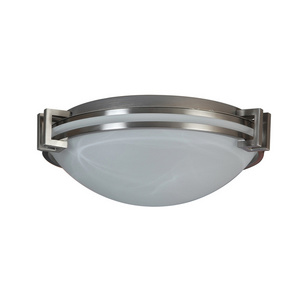 12.5" Brushed Nickel LED Hotel Ceiling Lamp Fixture Flush Mount Surface Ceiling Light Round LED