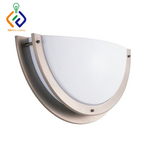 Modern Lighting Half Moon Aluminum Condo Wall Lamps Brushed Nickel Led Indoor Glass Wall Sconce Lights for Home Hotel