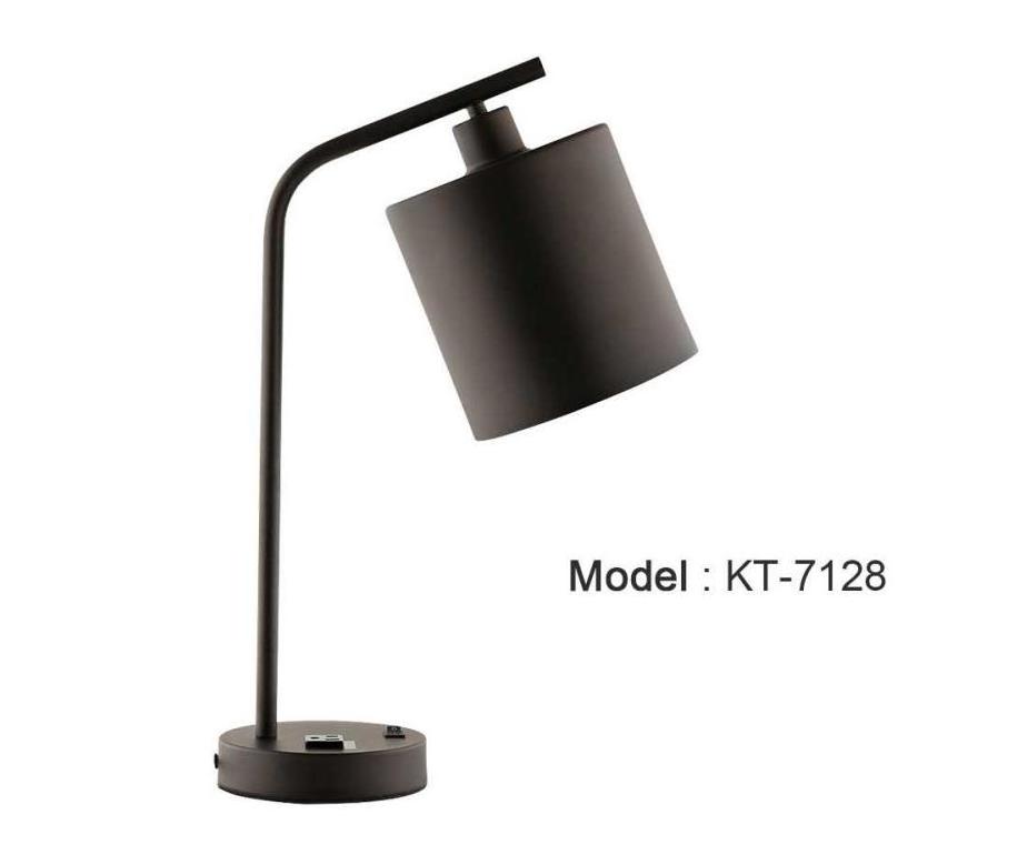 Factory Price Indoor Desk Lamp Adjustable E26 Reading Lights Bedside Black Modern Retro Table Lamp