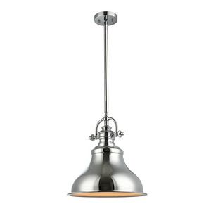 New Pendant Light Fixture Brushed Nickel Single Pendant lamp with Steel Shade