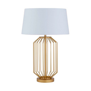 Wholesale Single Antique Brushed Brass Table Light Led Hotel Lamparas Para Mesa Hotel Table Lamps with Outlets