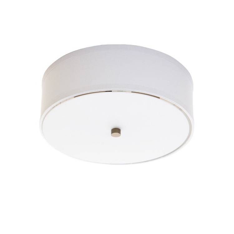 Sungold White Brussels Hardback Shade 120V Led Surface Mounted Ceiling Lamp White Natural Light Round Ceiling Light Fixture