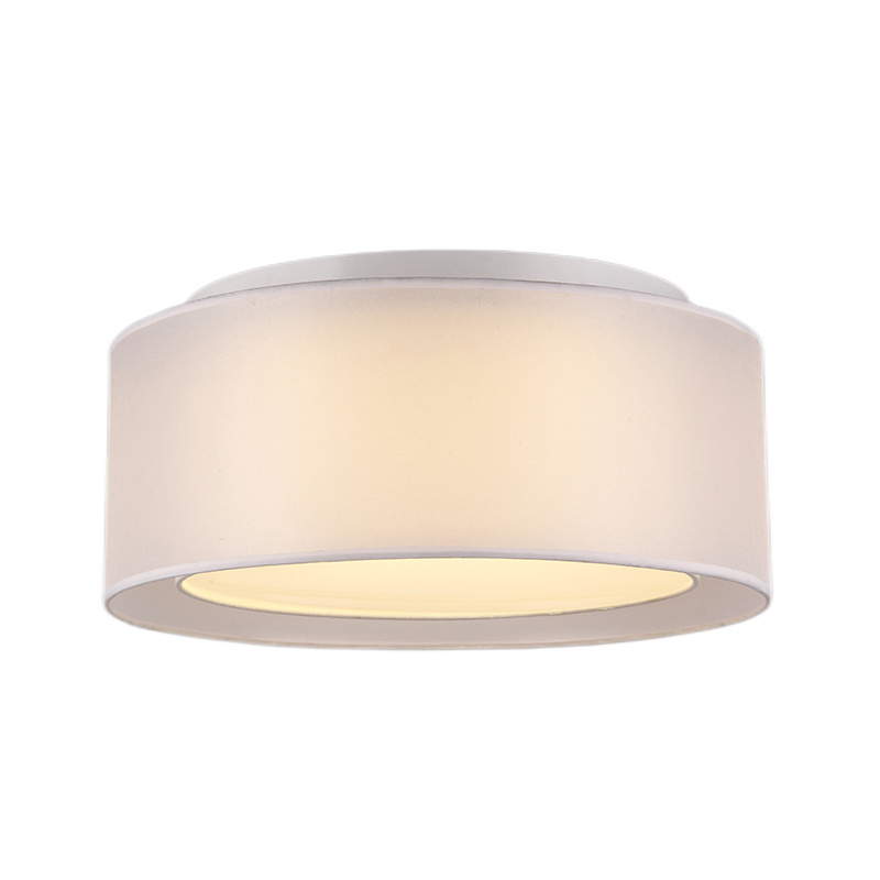 White Linen Modern Ceiling Decorative Lamparas Led De Techo Para Interior Flush Ceiling Lights