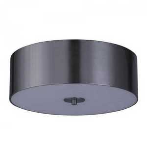 New Arrival Surface Ceiling Mounted Hotel Lighting Fixture Modern Round Hardback Linen 14'' LED Ceiling Lamp for Bedroom