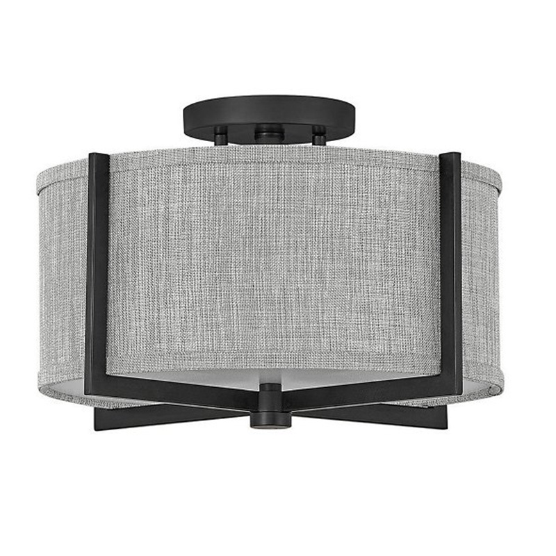 Indoor Lighting Fixture Ceiling Lamps Modern Brushed Nickel Semi-Flush Mount Ceiling Lighting for Home Hotel Guest Room