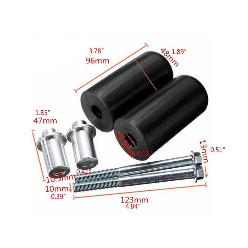 1 Set Universal Large Motorcycle Frame Sliders Anti Crash Protector Glue Stick