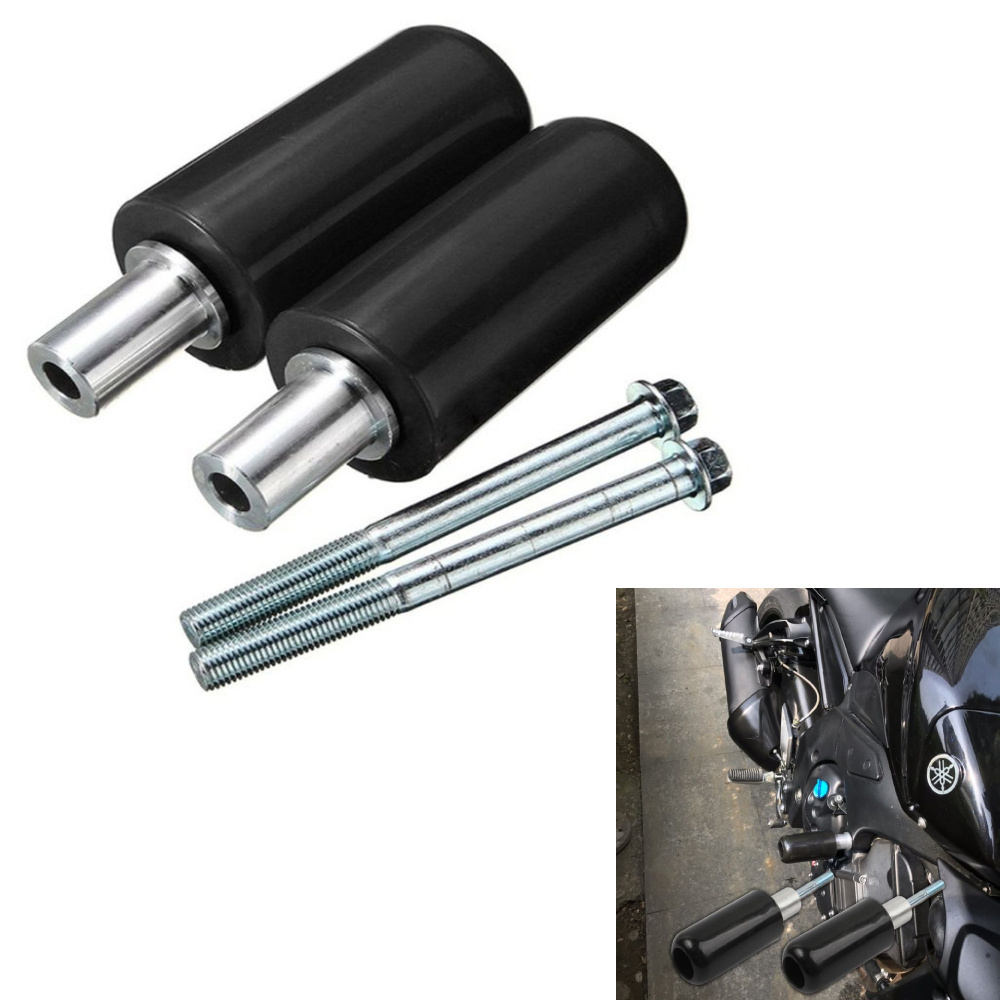 1 Set Universal Large Motorcycle Frame Sliders Anti Crash Protector Glue Stick