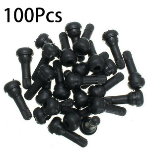 100Pcs TR413 Snap In Type Rubber Tire Valve Cap Car Truck Tubeless Tyre Valve Stem Cover High Quality Car Accessories