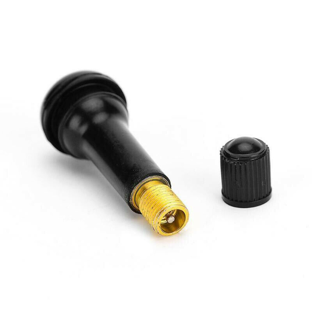 100Pcs TR413 Snap In Type Rubber Tire Valve Cap Car Truck Tubeless Tyre Valve Stem Cover High Quality Car Accessories