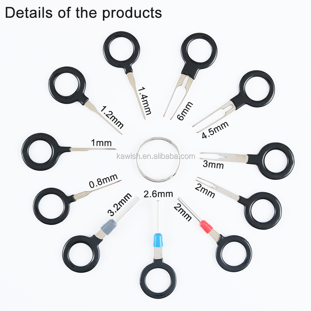 Auto Car Plug Circuit Board Wire Harness Terminal Extraction Pick Connector Crimp Pin Back Needle Remove Tool Set