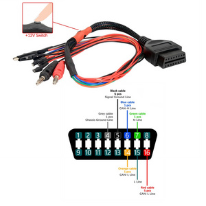 OBD2 Diagnostic Adapter MPPS V18 OBD Breakout Tricore Cable ECU Bench Pinout Cable MPPS V21 12V Switch