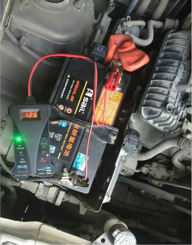 Hot Sale 220V LED Display Digital Battery Tester Auto Motorcycle Diagnostic Repair Tools Smart Car Voltmeter Alternator Analyzer