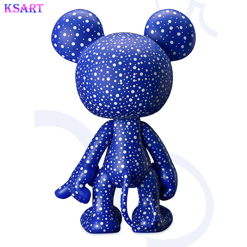 Corner Resin Sculpture Art Deco Standing Mouse Sculptures with LED Lights Sell for Custom Outdoor and Indoor Lifelike Mickey