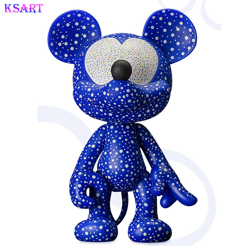 Corner Resin Sculpture Art Deco Standing Mouse Sculptures with LED Lights Sell for Custom Outdoor and Indoor Lifelike Mickey