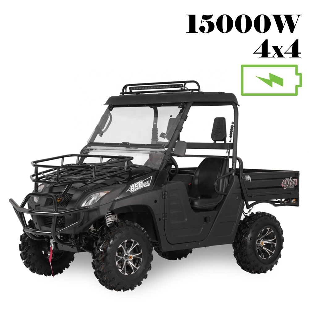 15KW Powerful New Design Adult 2 seat Farm Truck Side By Sides Electric UTV 4x4 Farm