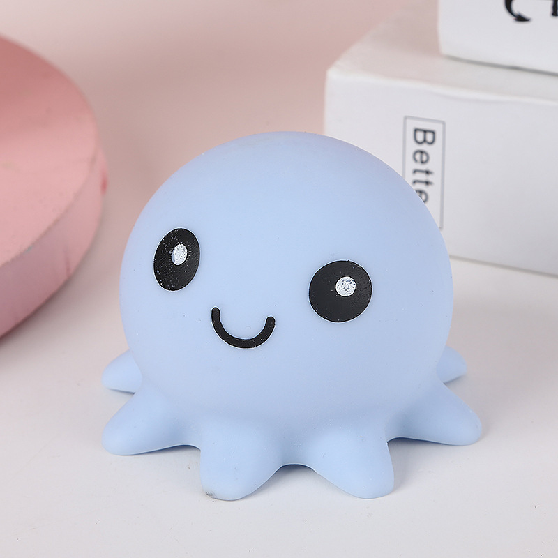 Popular 2024 TPR Soft Kawaii Squishy Octopus Stress Relief Squeeze Toy For Kids Adult