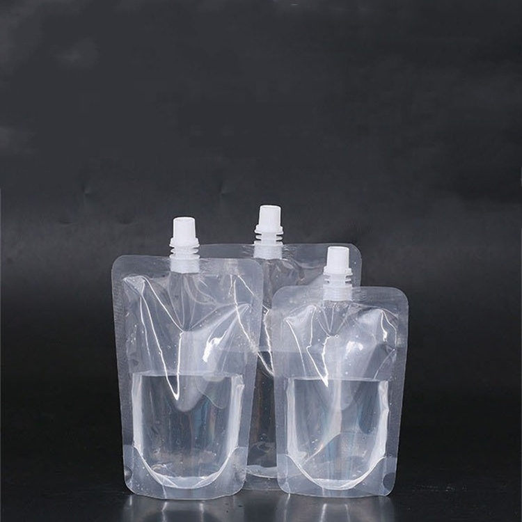 standing up plastic bag with suction nozzle