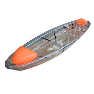 A  crystal Transparent Aluminum Frame Wave Boat clear kayak 2 Person Clear Bottom Canoe/Kayak