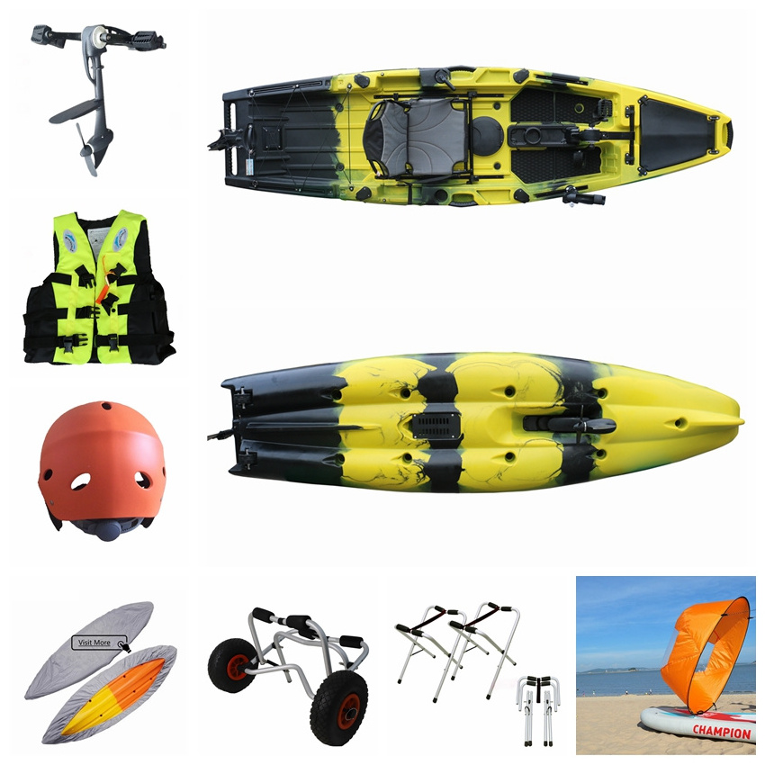 Vicking Kayak Sit On Top Solo System Pedal Drive Fishing Kayak With Pedals for Lakes & Rivers