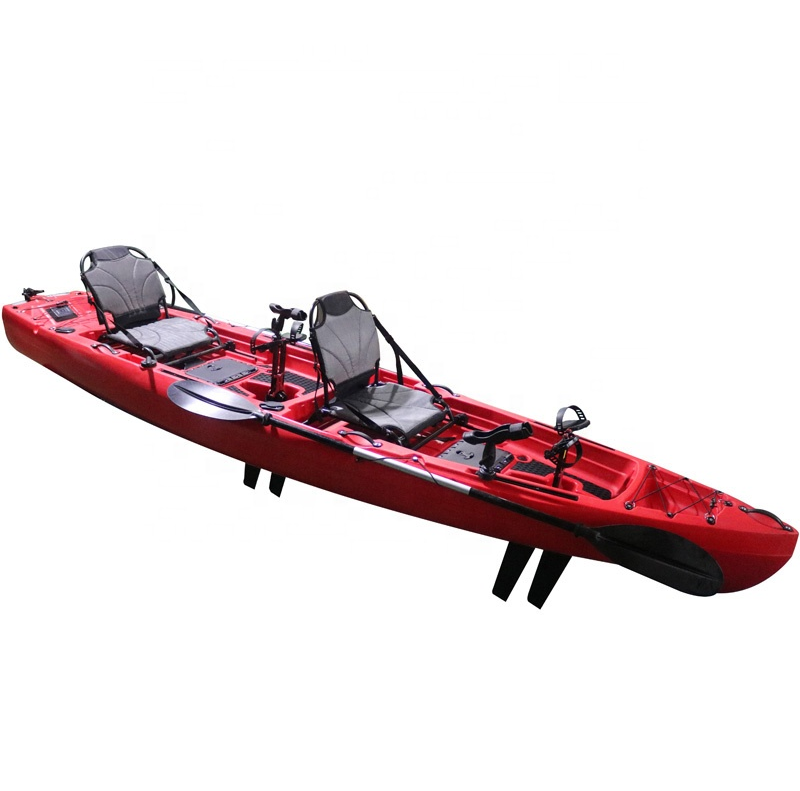 4.1m Maneuverability Security Two Person Cheap Fishing Pedal Kayak Fishing Kayak 2 Seats Canoe Kayak Fishing Amusement Leisure