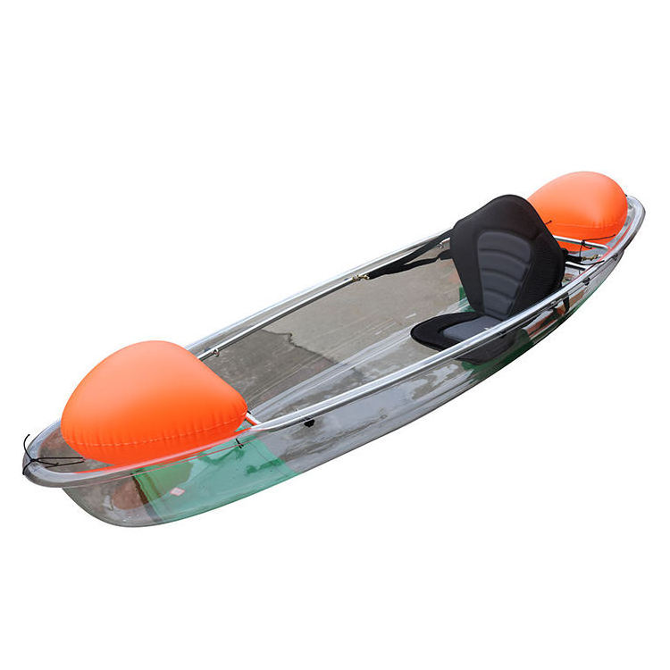 A Single Seat Ocean clear transparent pc polycarbonate kayak Fishing Canoe 1 Person