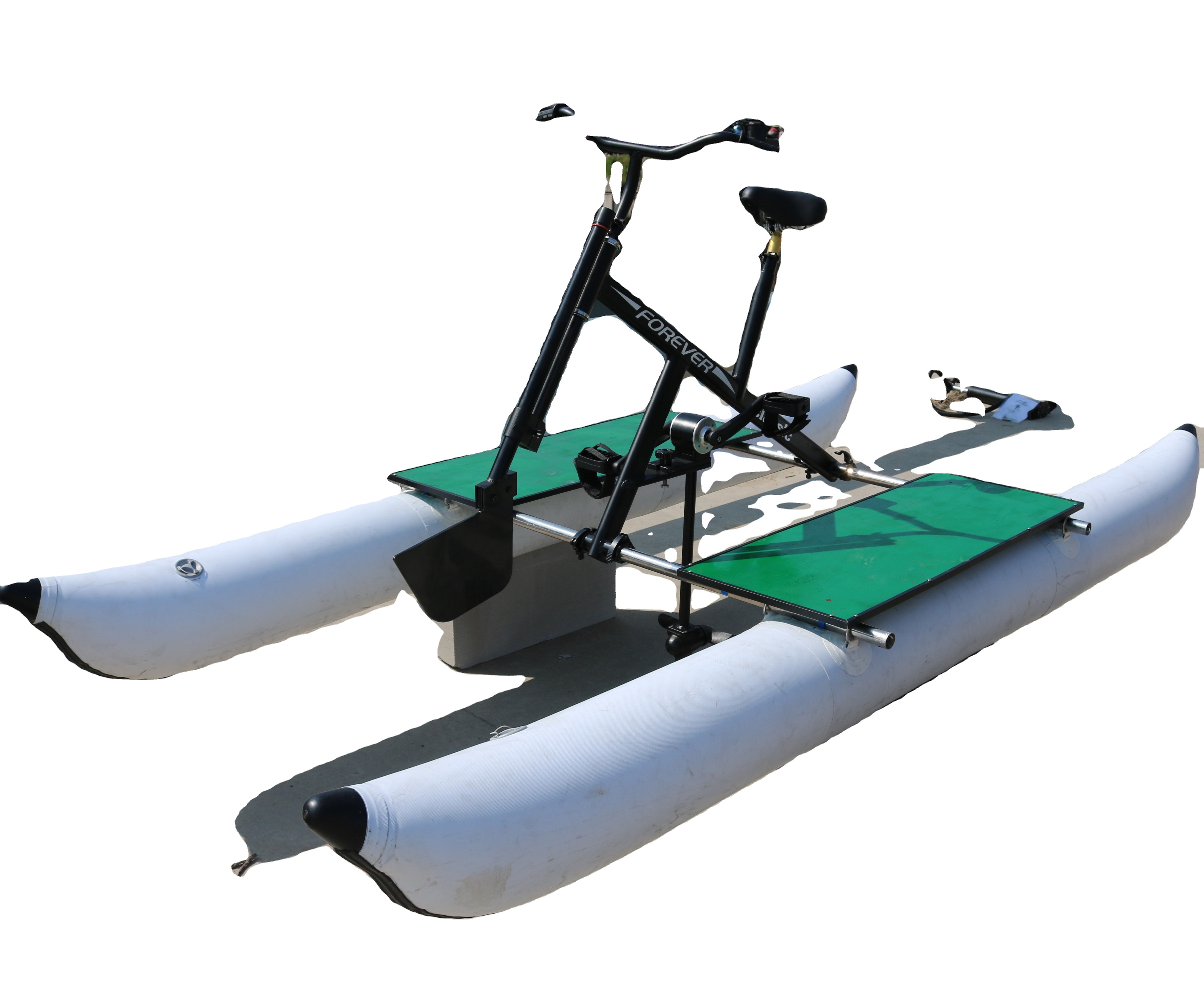 Vicking New arrival pvc pontoons inflatable pedal water bikes water bicycle motorized bicycle engine water