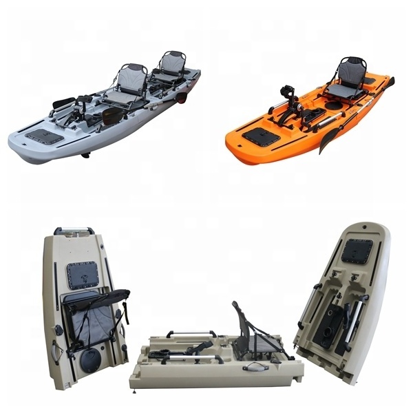 Person Modular Detachable Pedal Fishing Kayak an Electric Motor 3 Section Sports Canoe Easy to Installation 4.36m 3 Years 2 Pcs